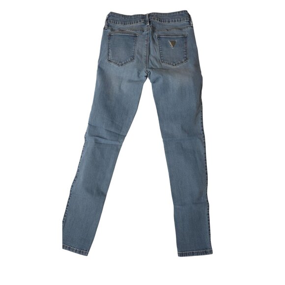 Guess Los Angeles Distressed Skinny Jeans Size 27 Blue Denim Womens - Picture 5 of 7